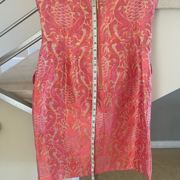 Vintage Kate Spade Elegant Pink and Gold Strapless Dress - Picture 7 of 14